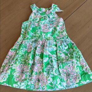Lilly Pulitzer Kids Dress in Green and Pink Floral